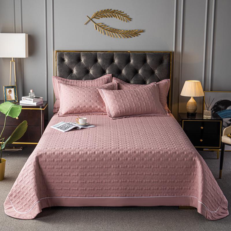 All-Season Solid Color Quilted Bedding Set with Duvet Insert and Cotton Padding