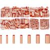 Copper Tubing Connectors 250pcs in Brass for Electrical Wiring Projects Requiring Consistent Connection Performance