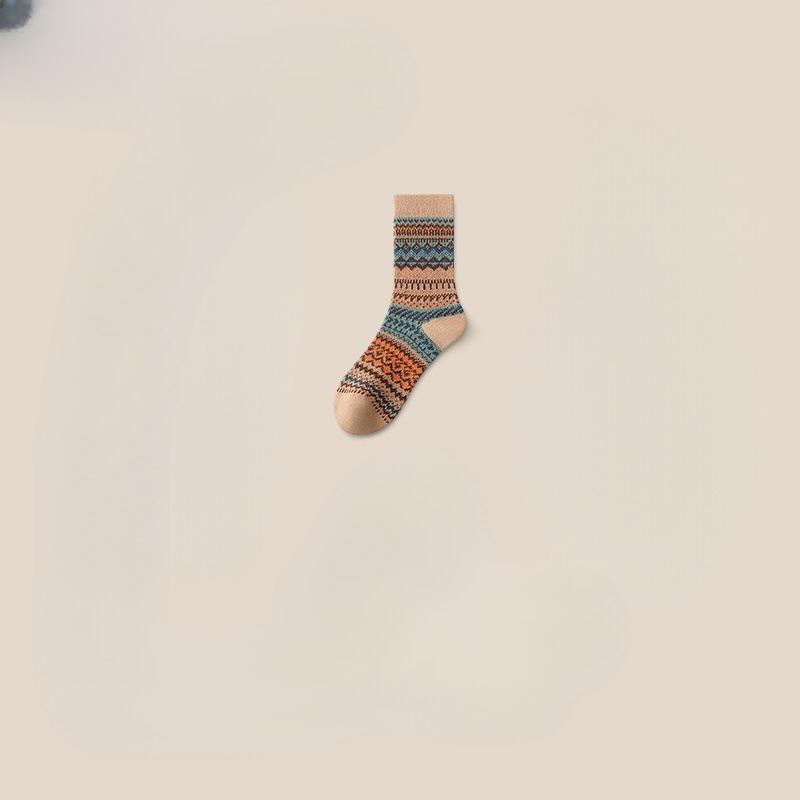 Long-Sleeved Park Retro Ethnic Children's Fall-Winter Trendy Stacked Leggings Mid-Calf Leggings