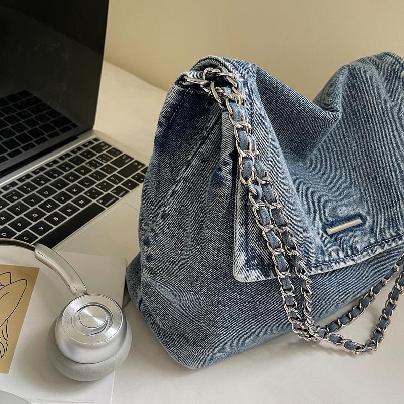 Denim Bag Chains Crossbody Bag Women's Shoulder Bag