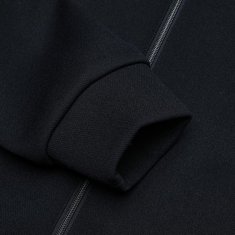 FILA Comfortable Casual Knitted Hooded Jacket Women jackets Legendary-Blue F11W514501FNV