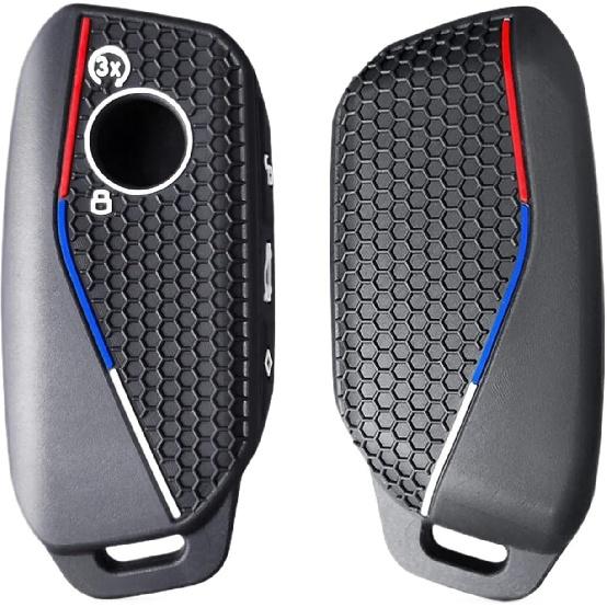 Kompatibilní pro BMW X5 G05 Řady 5 530Li X1 U11 U06 G81 M3 LCI Ix X7 I7 XM Řady 7 740Li IX40 Silikonové pouzdro na klíč od auta Krytky Držák na klíče(Typ B