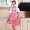 Cartoon Rabbit Gingham Apron with Pockets,Waterproof Kitchen Apron for Women,Cooking Baking Cleaning Work Apron