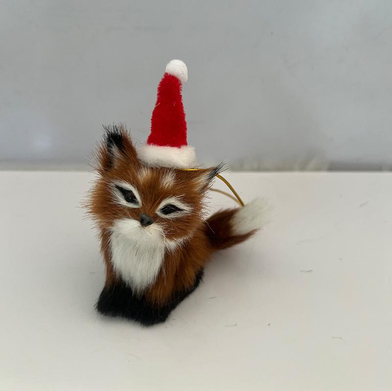 Creative Christmas Animal Pendant: Plush Deer, Owl, Squirrel, Fox Ornaments