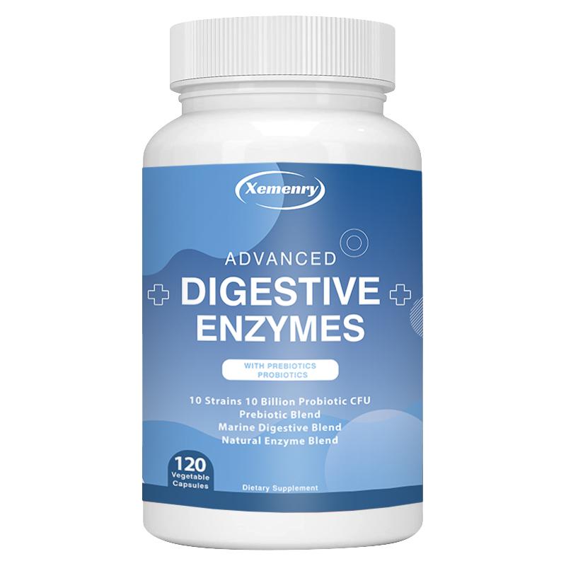 

XEMENRY Digestive Enzyme Blend Capsules, all-natural, suitable for adults, natural supplement. 120
