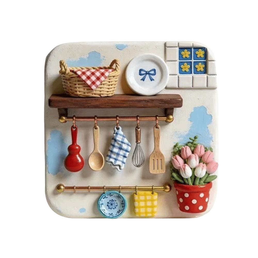 Resin 3D Embossed Refrigerator Sticker Cat Themed Home Decoration Magnets Refrigerator