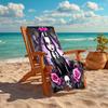 1pc Wednesday (4) Beach Towel, Comfortable and Thick, and Swimming/Bath/Picnic/Camping Towel, Suitable for Seaside Beaches