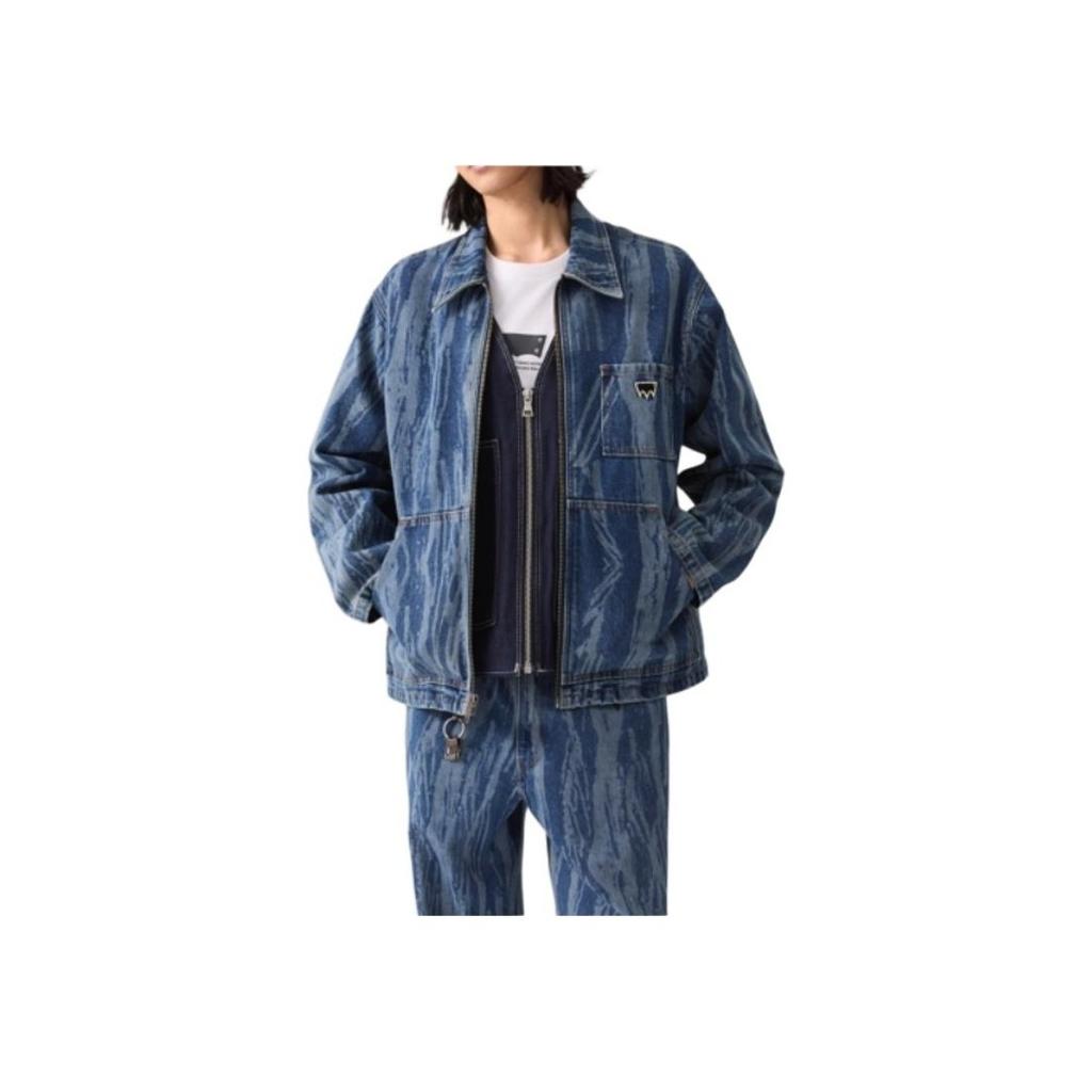 Levis Loose Casual Comfortable Zip-Up Long Sleeve Denim Jacket Men Jackets Blue A5732-0003
