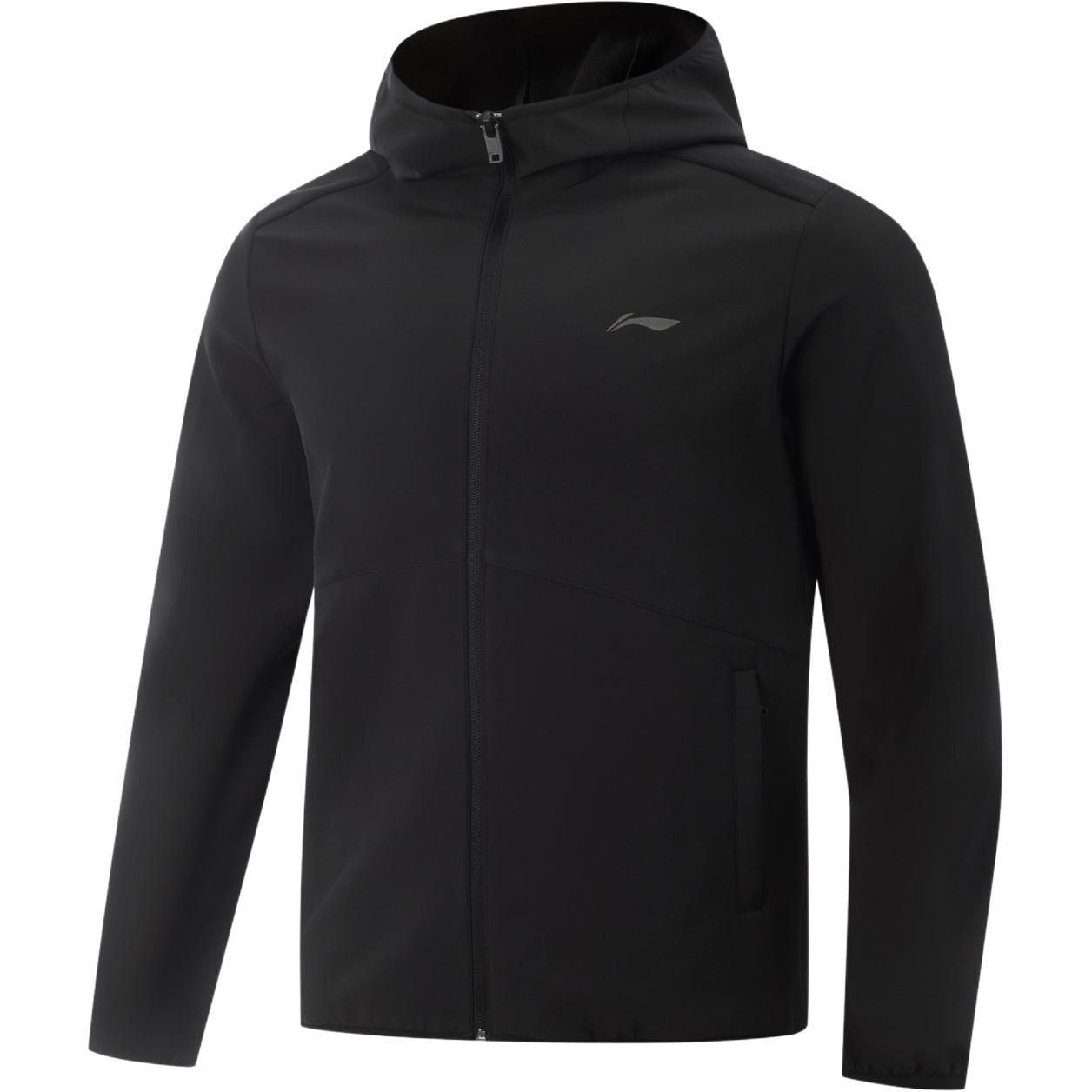 

Li Ning Серия Фитнес Повседневная Простая Универсальная Флисовая Теплая Удобная Ветрозащитная Водоотталкивающая Куртка с Капюшоном на Молнии для Тренировок и Спорта AFDVE89-5 M