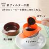 Shimomura Kihan Coffee Dripper in Includes Measuring 31135 [Made Japan] Paperless, Reusable, Single-Serve, Eco-Friendly, Tape, Winkle, Tsubame-Sanjo,