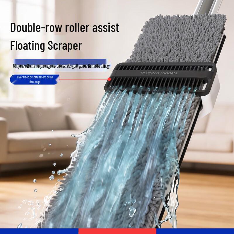 Sobang Self-Wringing Flat Mop with Chenille Pads