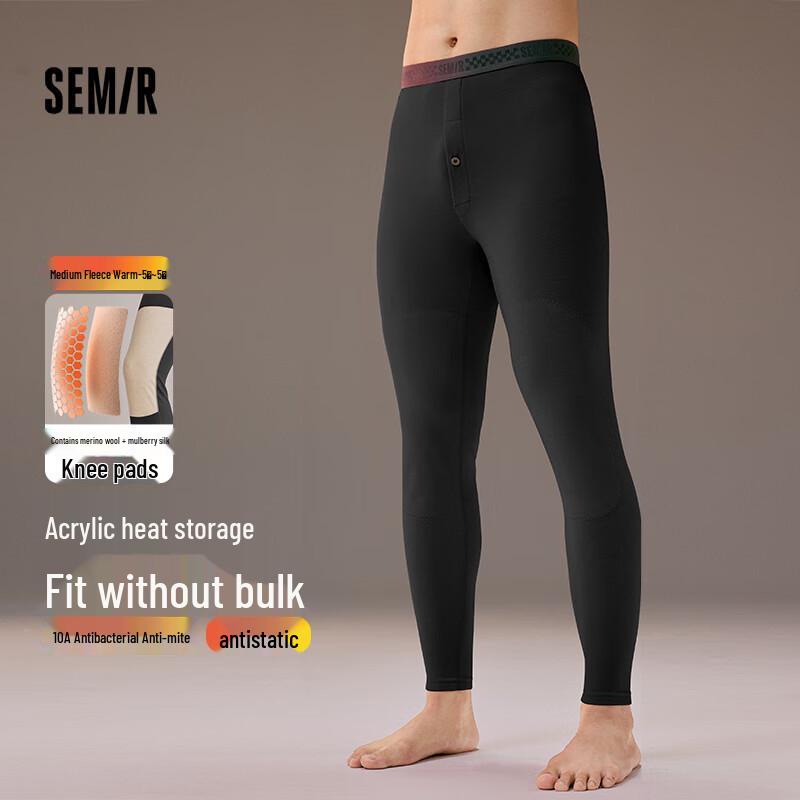 

Мужские брюки-термобелье с начесом из шерсти и шелка L