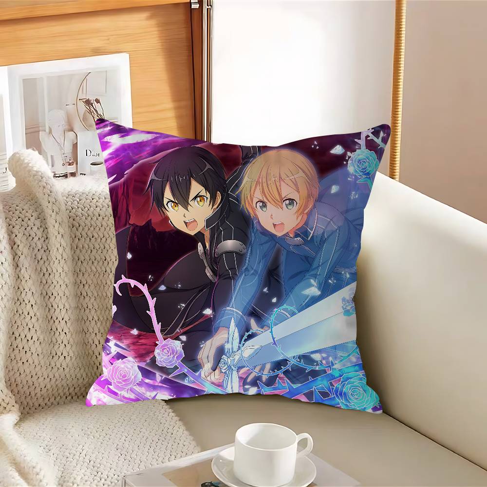 Sword Art OnlineS Pillow Cover For Bedroom Room And Living Room Sofa Decorative Cushion Cover