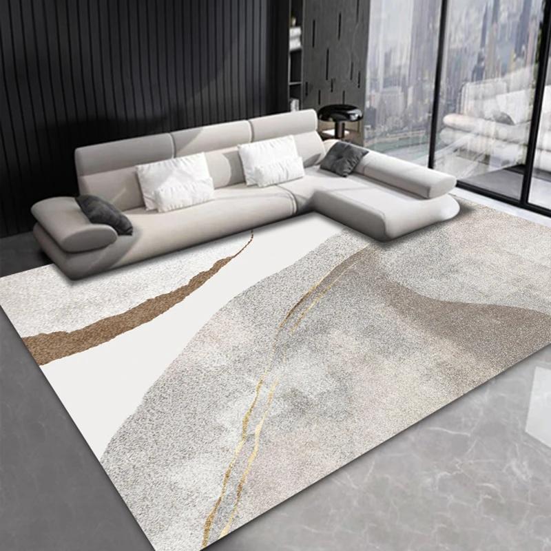 Simple Geometry Crystal Carpet Modern Minimalist Living Room Sofa Wear-Resistant Easy To Take Care of Bedroom Foot Pad Decor