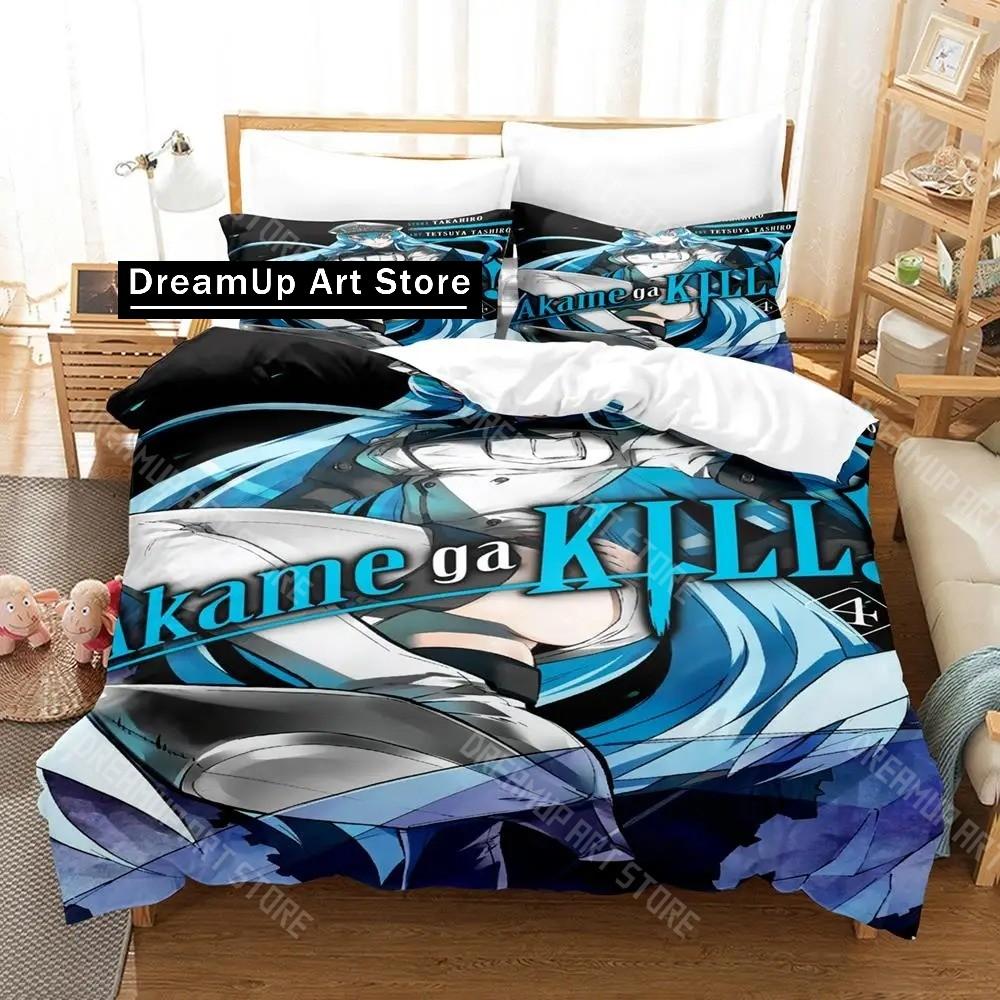 3D Printed Akame ga Kill Anime Bedding Set for Boys Girls Duvet Cover Pillowcase Twin Queen King Full Single Double Sizes