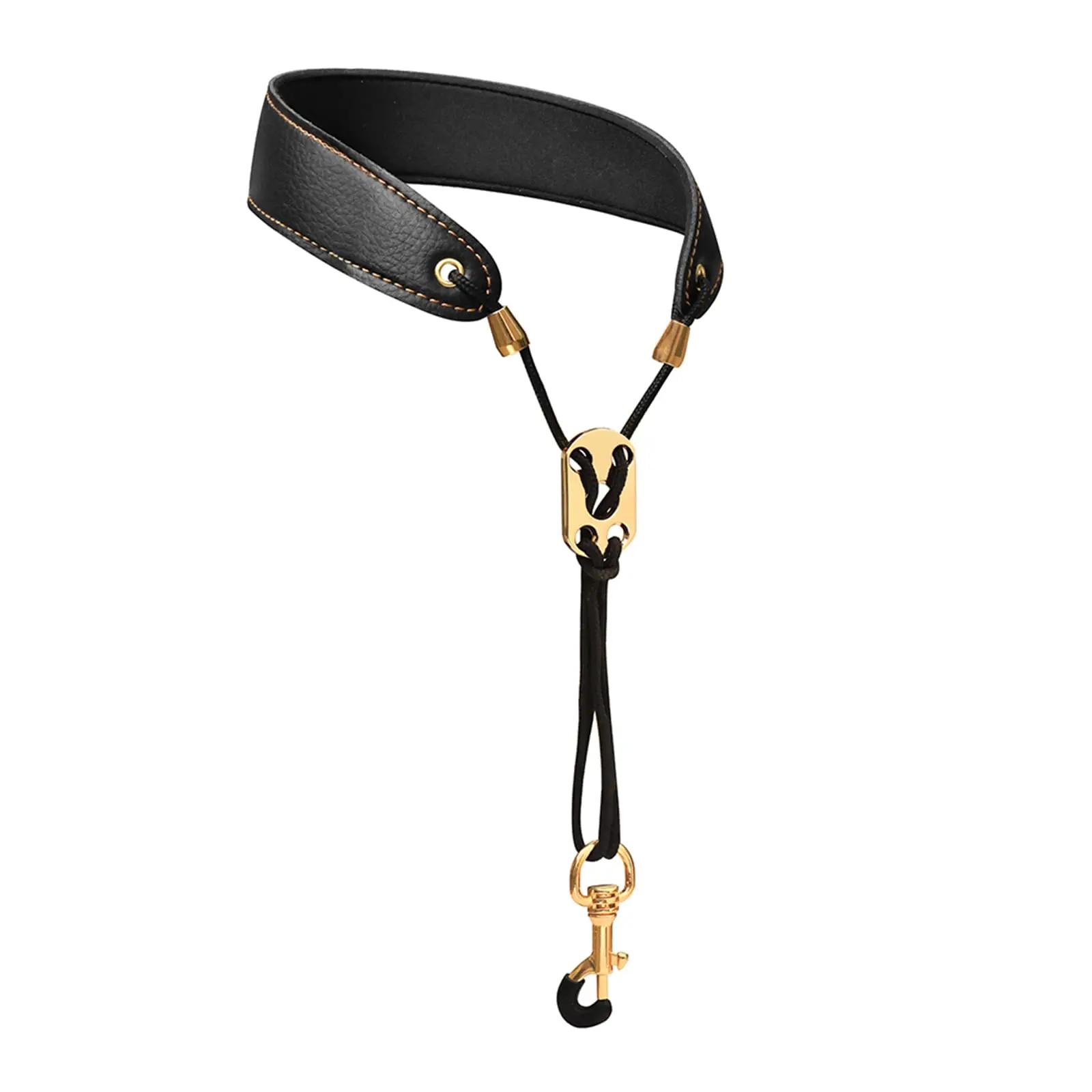 

Miwayer Sax Neck Strap Professional Saxophone Harness Leather Padded Soft Neck Sling For Baritone Alto Tenor Soprano Baritone