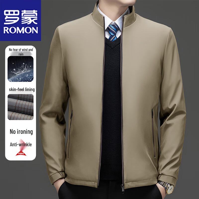 ROMON Men's Spring/Autumn Wrinkle-Resistant Casual Jacket