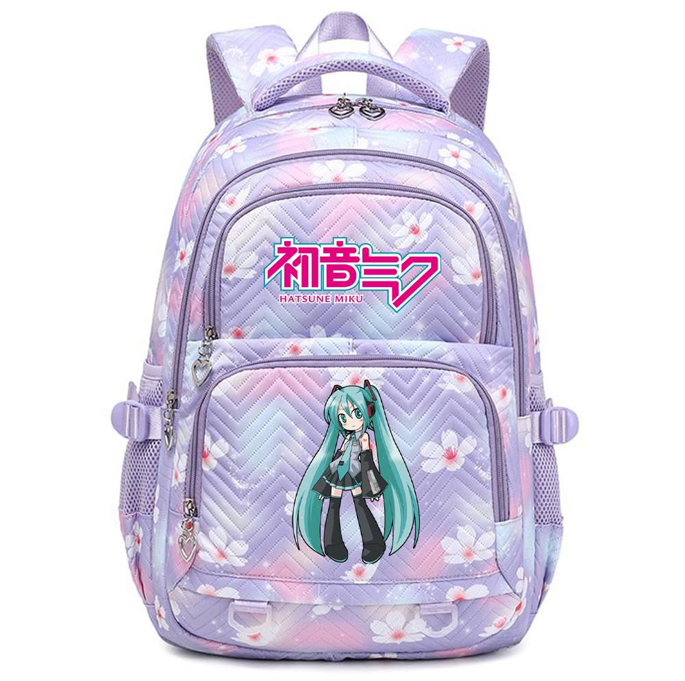 Anime Hatsune Miku Printed School Backpack Student Teenager Bookbag for Boy Girl Women Large Capacity Waterproof Backpack Travel Mochila Escolar