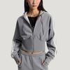 Adidas Jackets Women's Gray Hooded Non Detachable Moderate Other KX8906