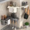 Large Capacity Kitchen Storage Rack 90 Degree Rotation Foldable Wall Organizer  for Home