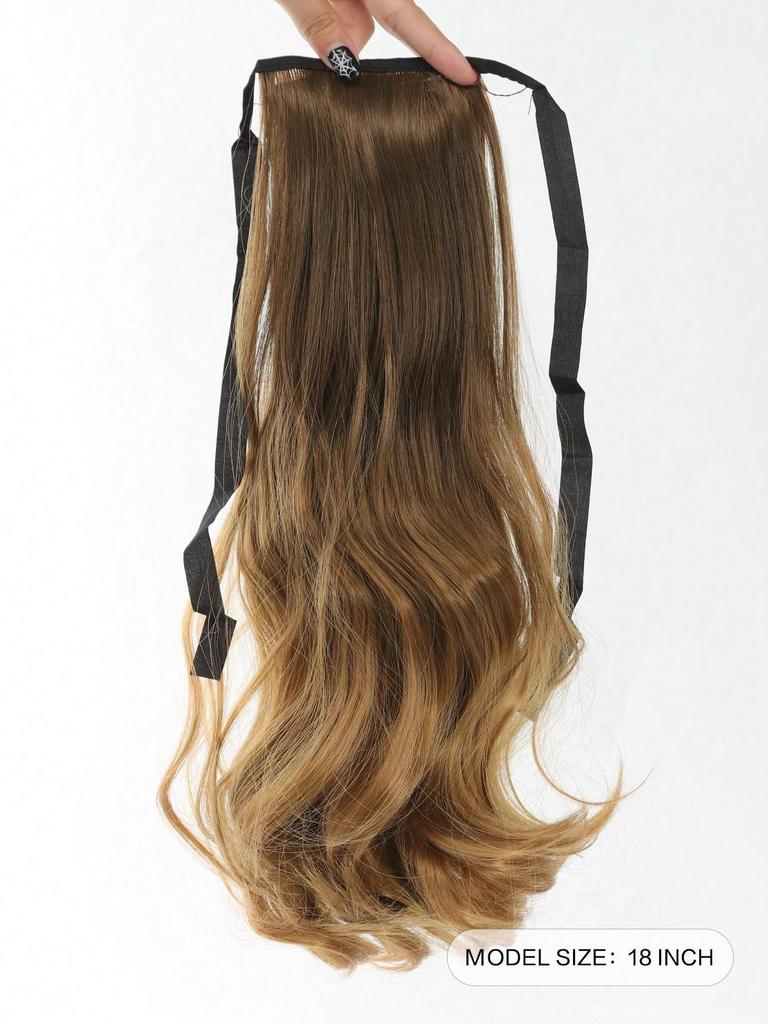 Synthetic Curly Ponytail Hair Multi-color Extensions Bandage Wrapped 18-inch Extension Ponytail For Women Daily Use