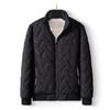 Herren Lammwolle Baumwolle Winterjacke - Winddicht, Warm, Lockere Passform mit Samtfutter