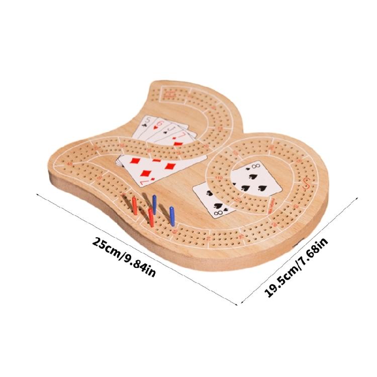 Wood Cribbage Cards Game Combines With Contemporary Appeal Strategy Cards Game To Improve Logics Skills Easy to Play