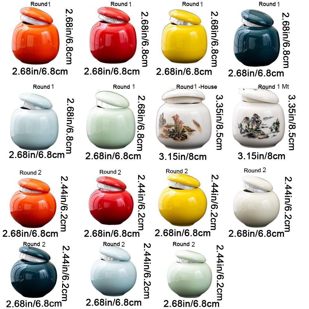 Mini Barattolo per Conservare il Tè Scatola per Tè da Riempimento Colore Elegante Smalto Ceramica Barattoli Polvere