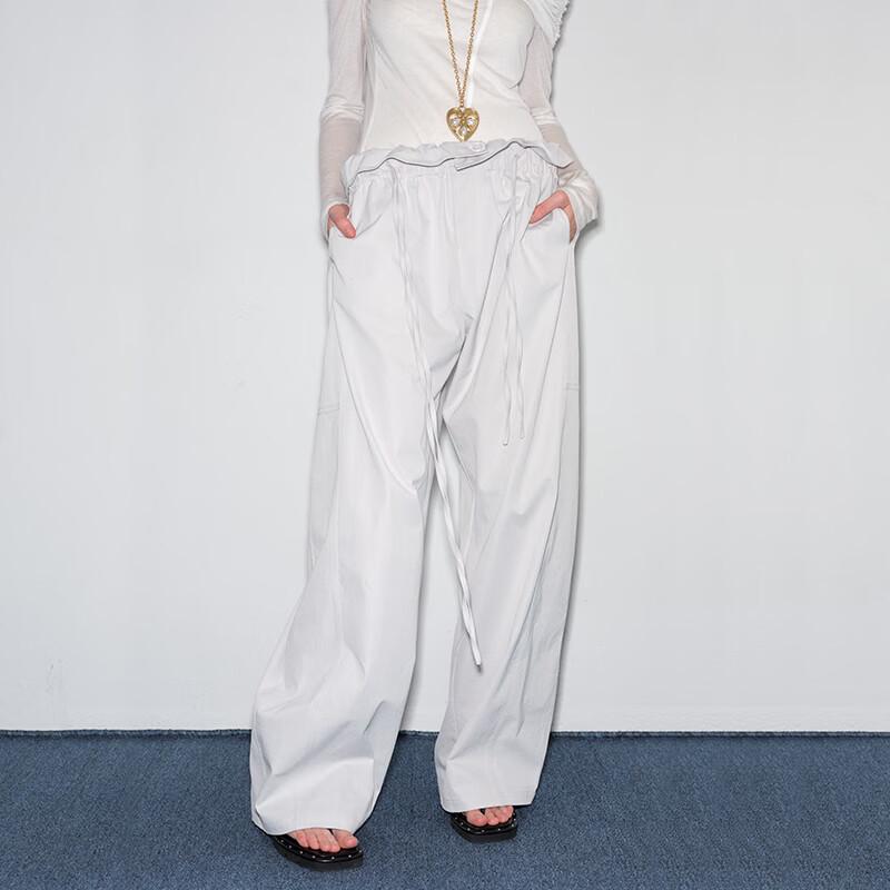 GREEN BELT Women's Low-Waist Wide-Leg Tulip Casual Pants