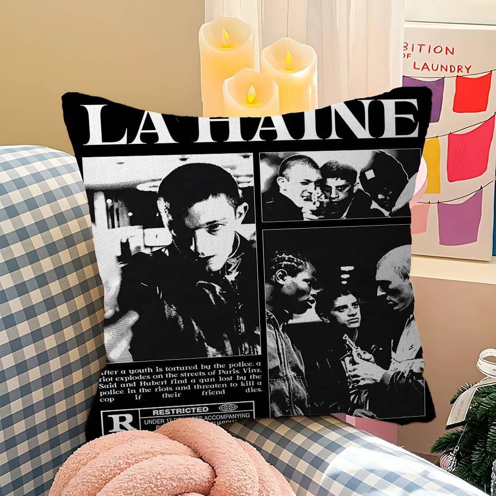 La Haine 1995 Movies Cushion Cover Pillowcase Upholstery Sofa Throw Pillow Home Decor Pillowcas