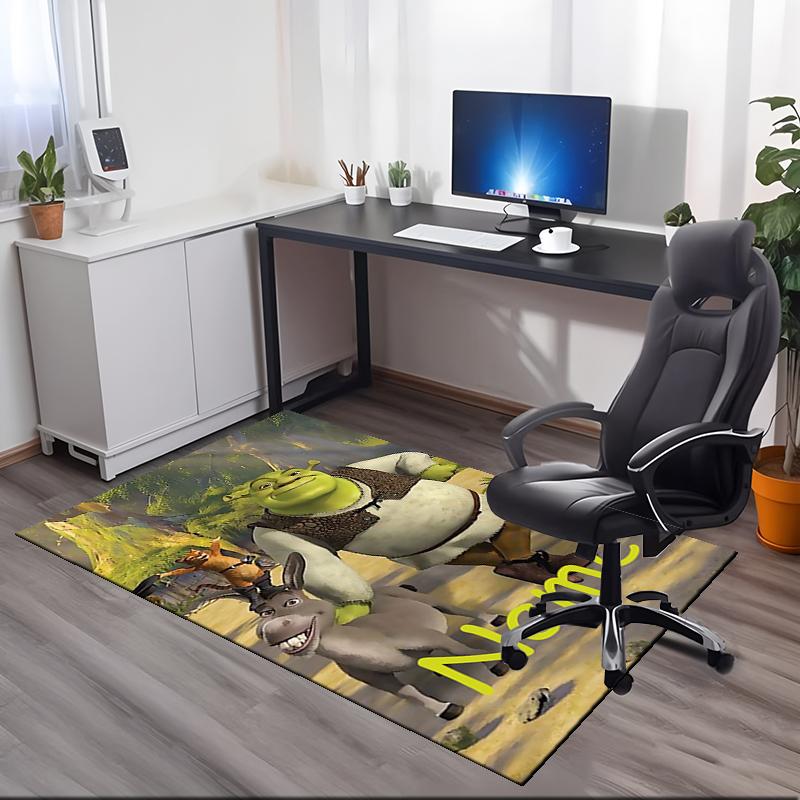 Benutzerdefinierter Name Shrek Bedruckter Teppich für Bürostuhl Wohnzimmer Schlafzimmer Küchenraum Dekor Geschenke