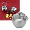 Stainless Steel Pill Case Apple Shape Mini Portable Stainless Steel Metal Small Medicine Box Sealed Jar Keychain Pendant