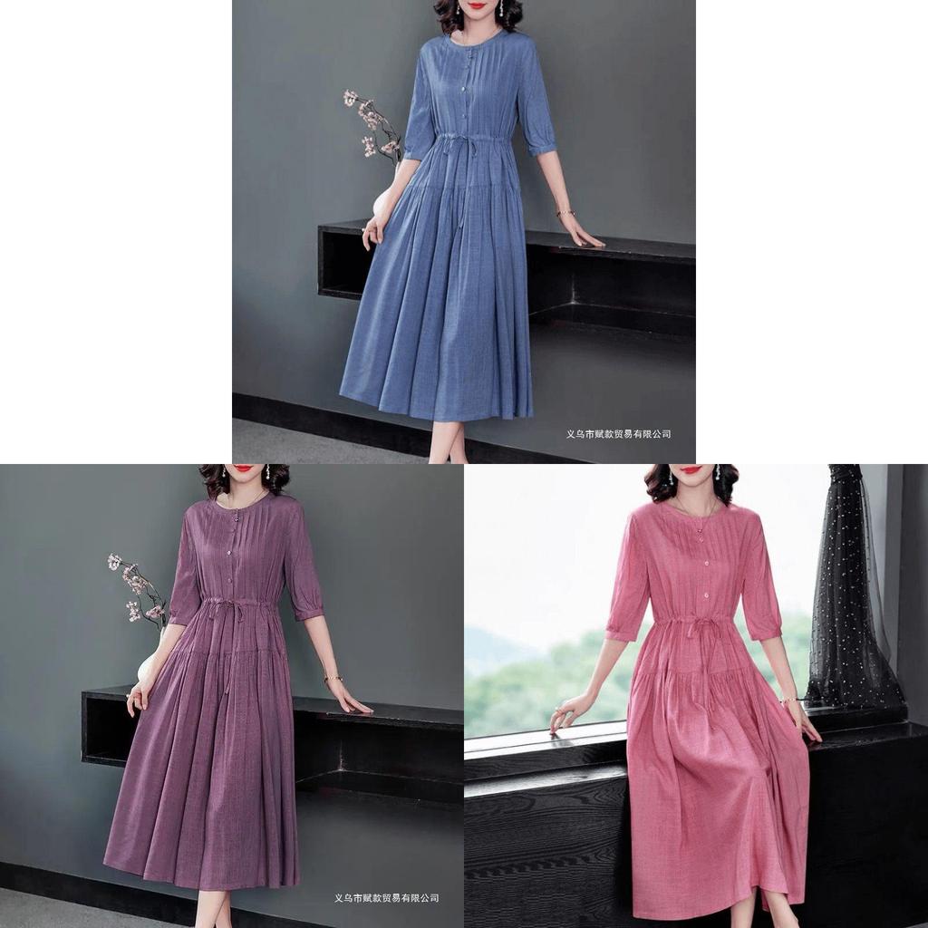 Modale Fabric Abstract Pattern Slant Shoulder Midi Dress For Streetwear Style