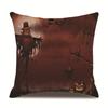 Halloween Linen Pillow Cover Printed Pillow Cover