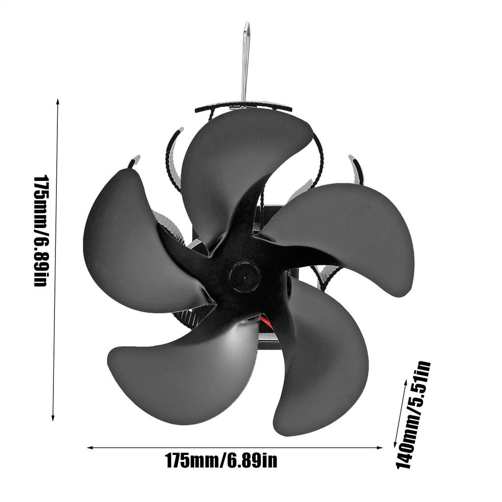 Wood Stove Fan Non Electricity Wood Stove Fan Heat Powered Heating Supplies Quiet For Indoor Home Log Burner Pellet Pipe Winter