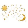 3D Sun Moon Stars Mirror Wall Sticker for Living Room