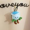1pc Flowerpot Plush Flower Pendant Cute Key Ring Keychain Rose Tulip Anthurium Succulent Plant Stuffed Fashion Accessory Gift