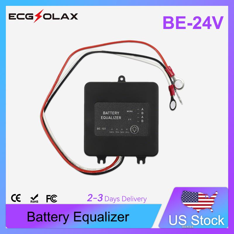 ECGSOLAX 24V Battery Equalizer Solar Syestem Voltage Balancer For Lead Acid Lithium Batteries Parallel Charge Controller