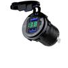 Aluminum Quick Charge Dual QC3.0 USB Car Charger Socket with Digital Voltmeter With Switch Button for Marine Motorcycle Truck
