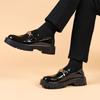 Thick Soled  Men'S Penny Loafers Slip On Lazy Shoes Platform Leather Casual Shoes JZ-631