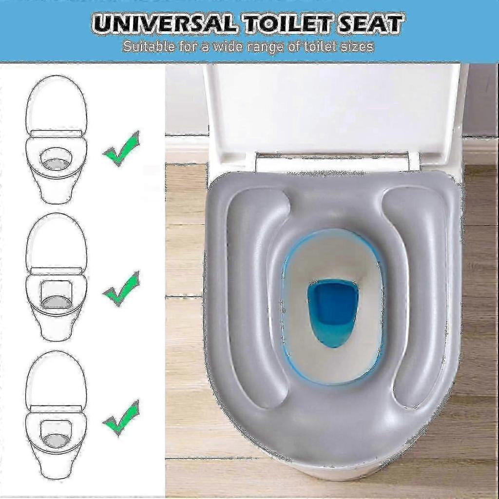 Inflatable Toilet Seat Cushion With Suction Cups Height Adjustable Inflatable Toilet Seat For Adults Seniors Elderly Disabled Tailbone Pain Relief