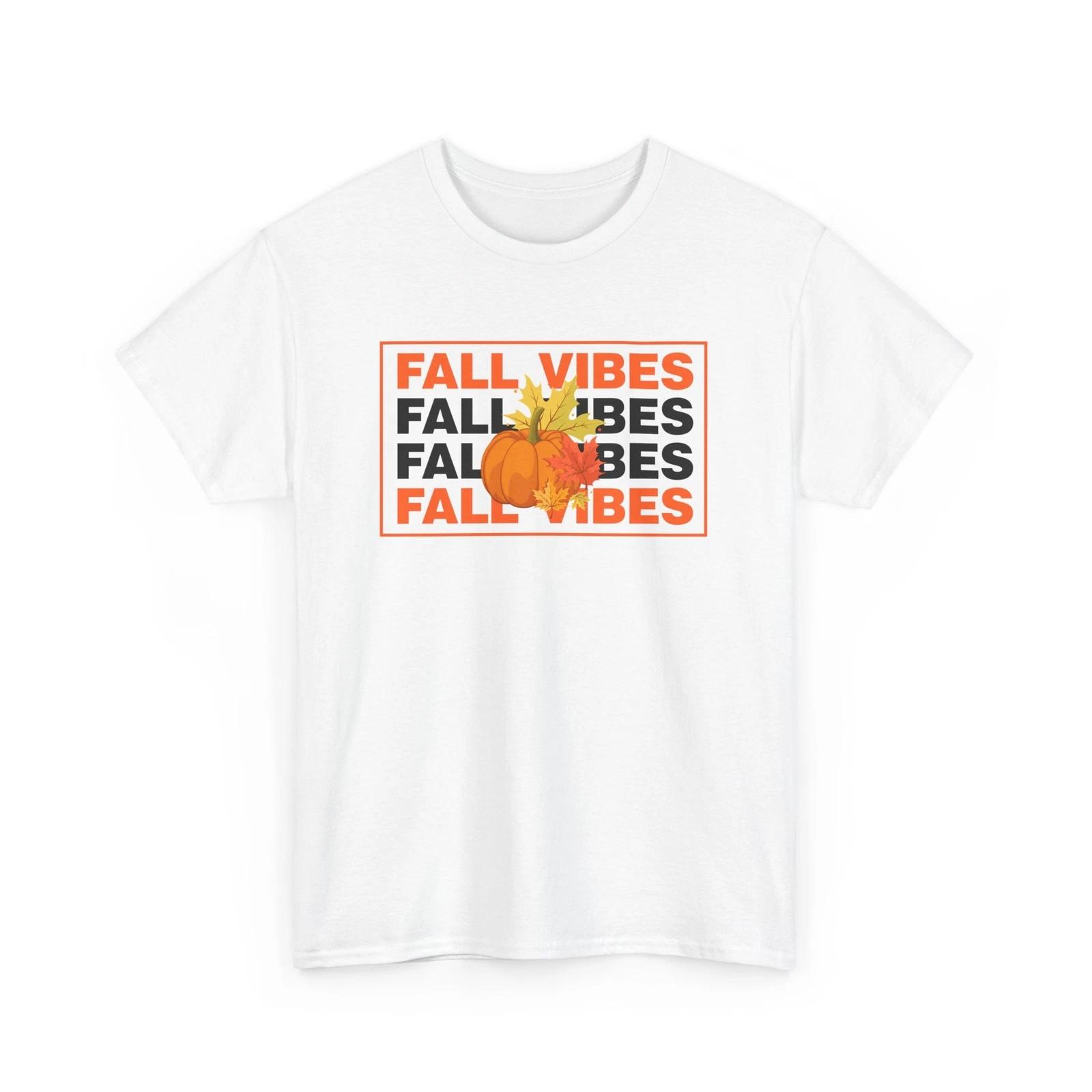 Fall Aesthetic T-Shirt | Autumn Leaves Pumpkin Spice Tee | Fall Vibes T-Shirt 4XL