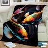 Naturalize Koi Carp Yin Yang Fish Blanket,Soft Throw Blanket for Home Bedroom Bed Sofa Picnic Travel Office Cover Blanket Kids
