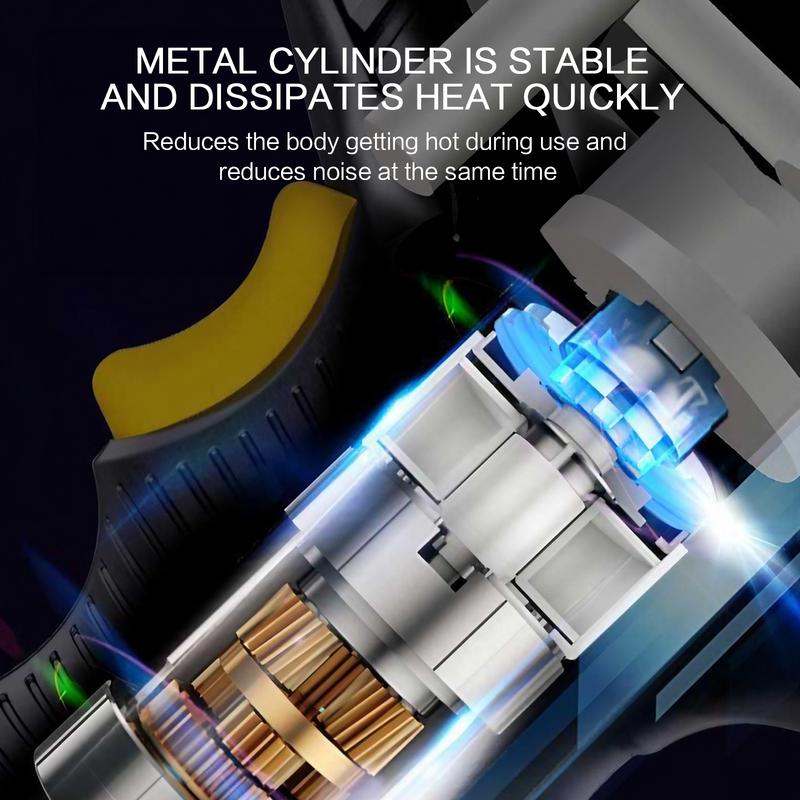 Portable Handheld Car Tire Inflator Wireless USB Rechargeable LED Display Screen Pressure Monitor Automatic Inflation