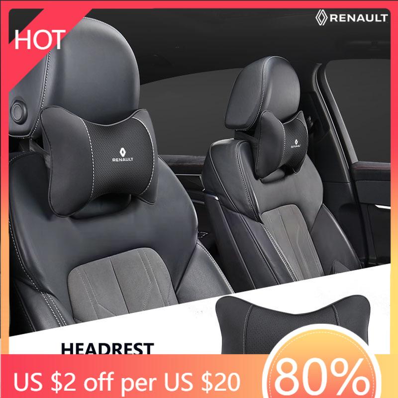 For Renault 2026 New Hub Caps 1Pcs Car Seat Headrest Auto Logo Neck Pillow For Renault Clio Koleos Megane Espace QM6 Kadjar Capt