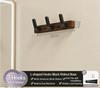 Multi-Purpose 3/4 Hooks Wooden Wall Hook, Walnut Clothes & Hat Hanger for Door, Bathroom & Fitting Room