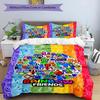 3pcs Duvet Cover Set (1*Duvet Cover + 2*Pillowcase, Without Core), Game Rainbow Friends Print Bedding Set, Bedroom Decor, All‑Season, Birthday Gift