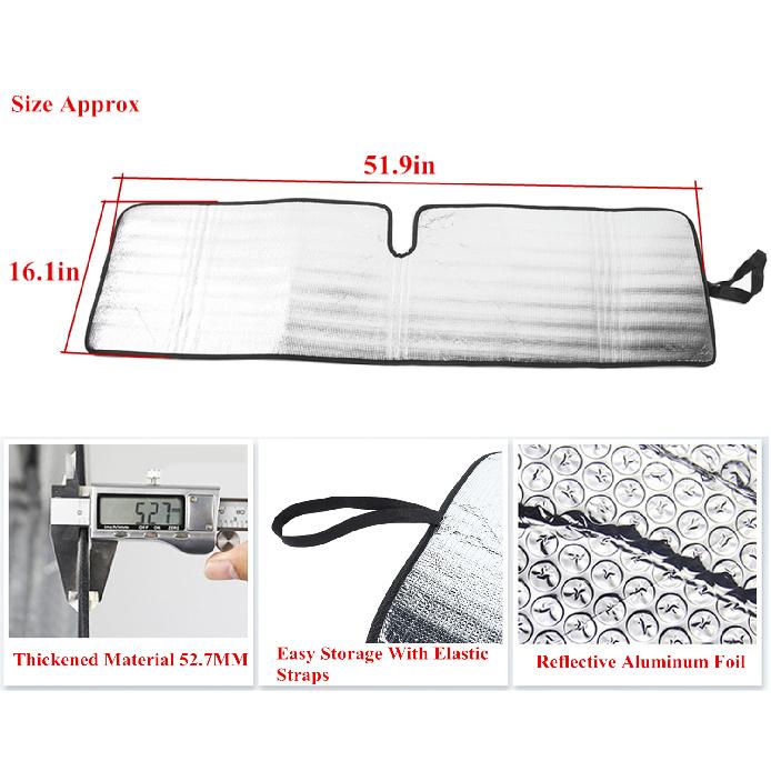 Car Front Windshield Sunshade Sun Visor UV Rays Cover for Jeep Wrangler TJ JK JL Gladiator JT 1997-2026 Up Interior AccessoriesWindshield Sunshades 1