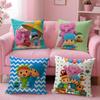 B-Boy-Girl-Pocoyo Kissenbezug Natürlicher Leinen Bio-Stoff Beidseitiger Druck Sofa Heimdeko Geschenk Kissenhülle