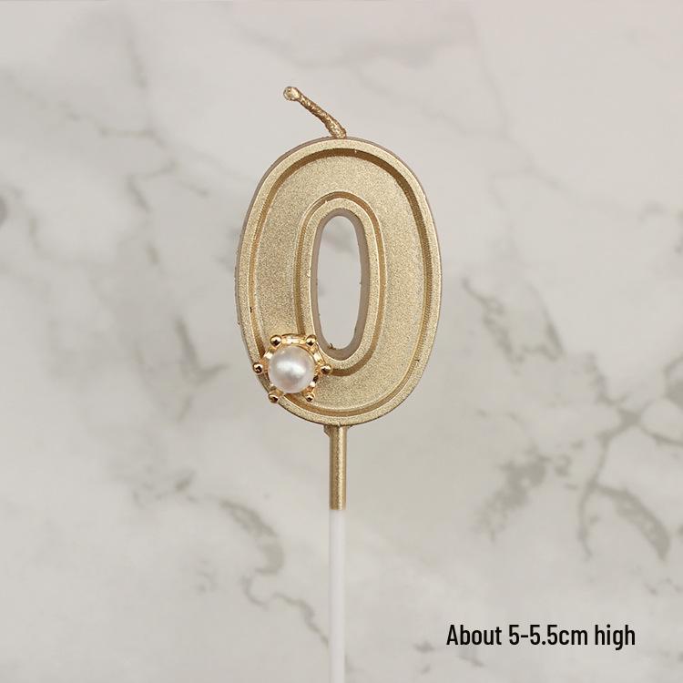 Pearl Champagne Gold Number Candles for Baby s First Birthday Party